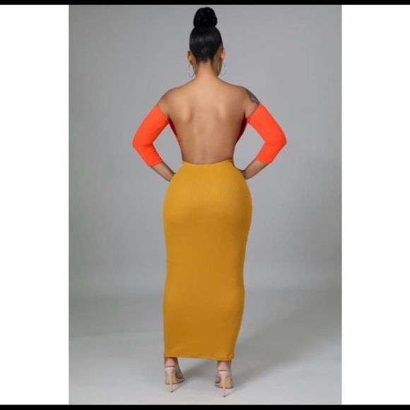 Backless Ribbed Maxi Dress - Picture 3 of 3